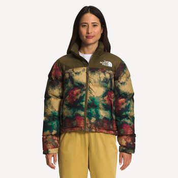 The North Face Пуховик Printed 1996 Retro Nuptse Wm (antelope tan ice dye print)