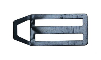 Пряжка двухщелевая с полукольцом, алюм.