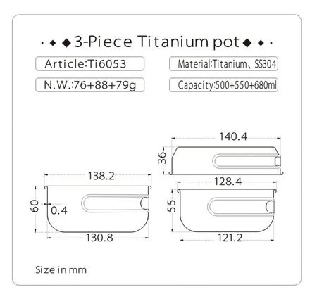 Набор посуды 3-Piece Titanium Pot and Pan Cook Set 