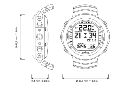Компьютер DX тит/тит серебр. наручный с  интерфейсом USB