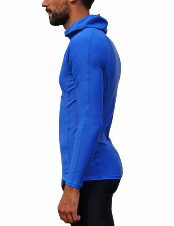 Футболка лайкровая IQ длинный рукав, с капюшоном