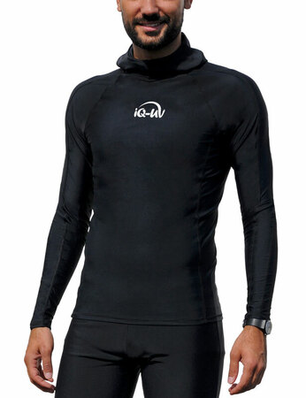 Футболка лайкровая IQ длинный рукав, с капюшоном