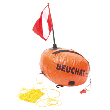 Буй двойной круглый + нейлоновый линь