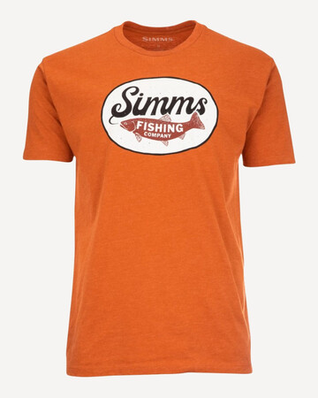 Simms Trout Wander T Shirt adobe heather L