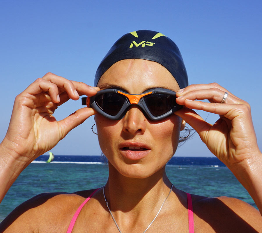 Очки для плавания Kayenne (темные линзы; white/black)