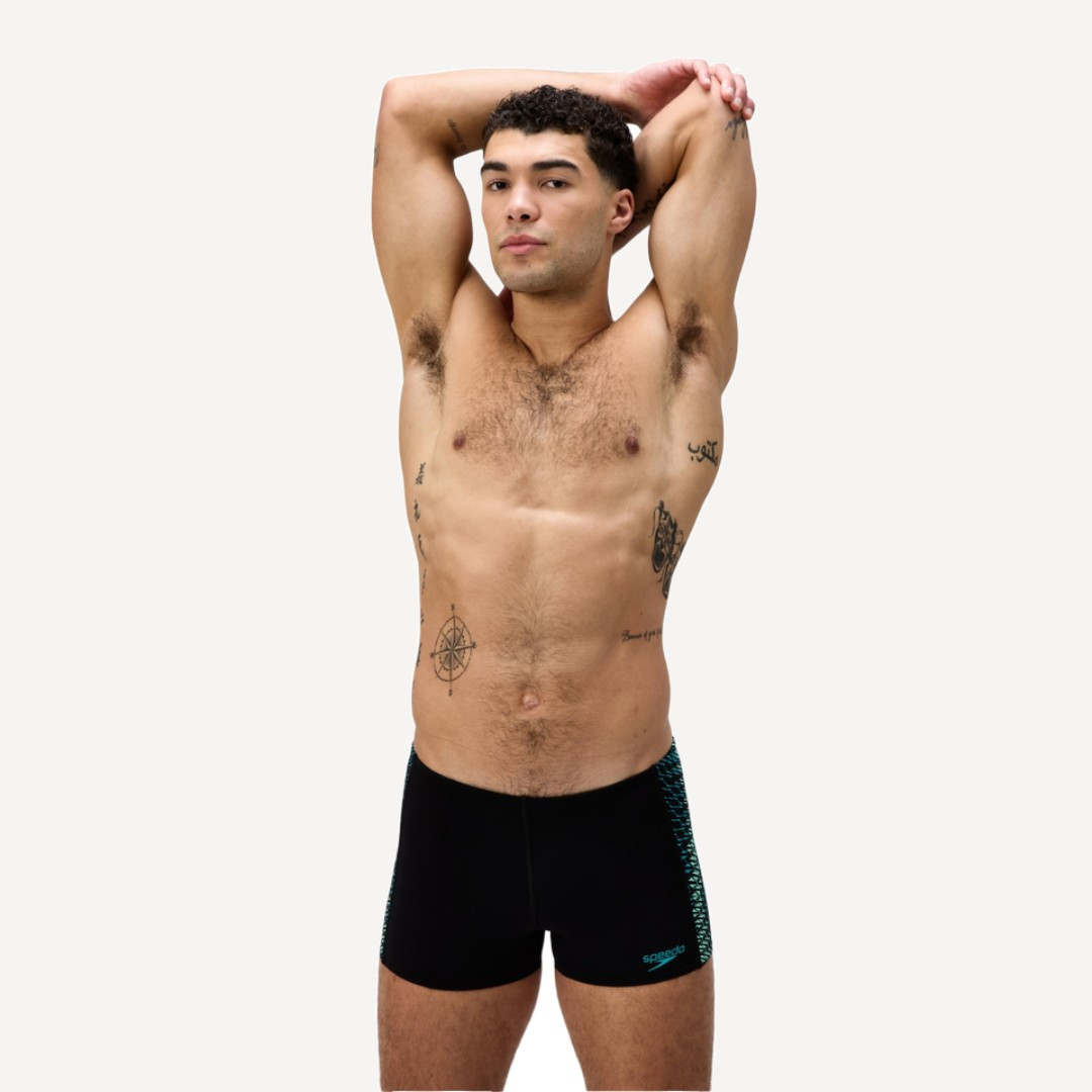 Плавки-шорты Speedo Endurance+ MAX Tech Panel Aquashort (Мужской; 38 (54); черный/зеленый)