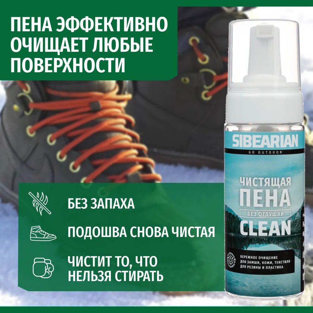 Набор средств Sibearian GORYNICH 6 в 1 (Clean 150 мл, Protect 150 мл, RE:NEW Black, SWIPES, микрофибра, щетка SOFT)