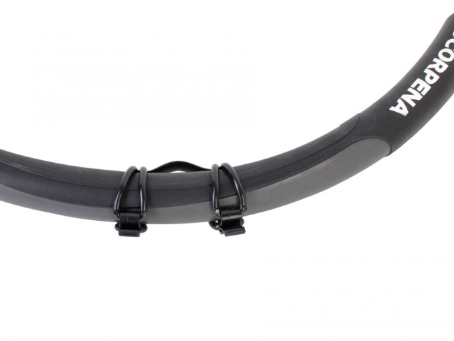 Трубка Scorpena Apnea X двухкомпонентная  (черный силикон; черный)