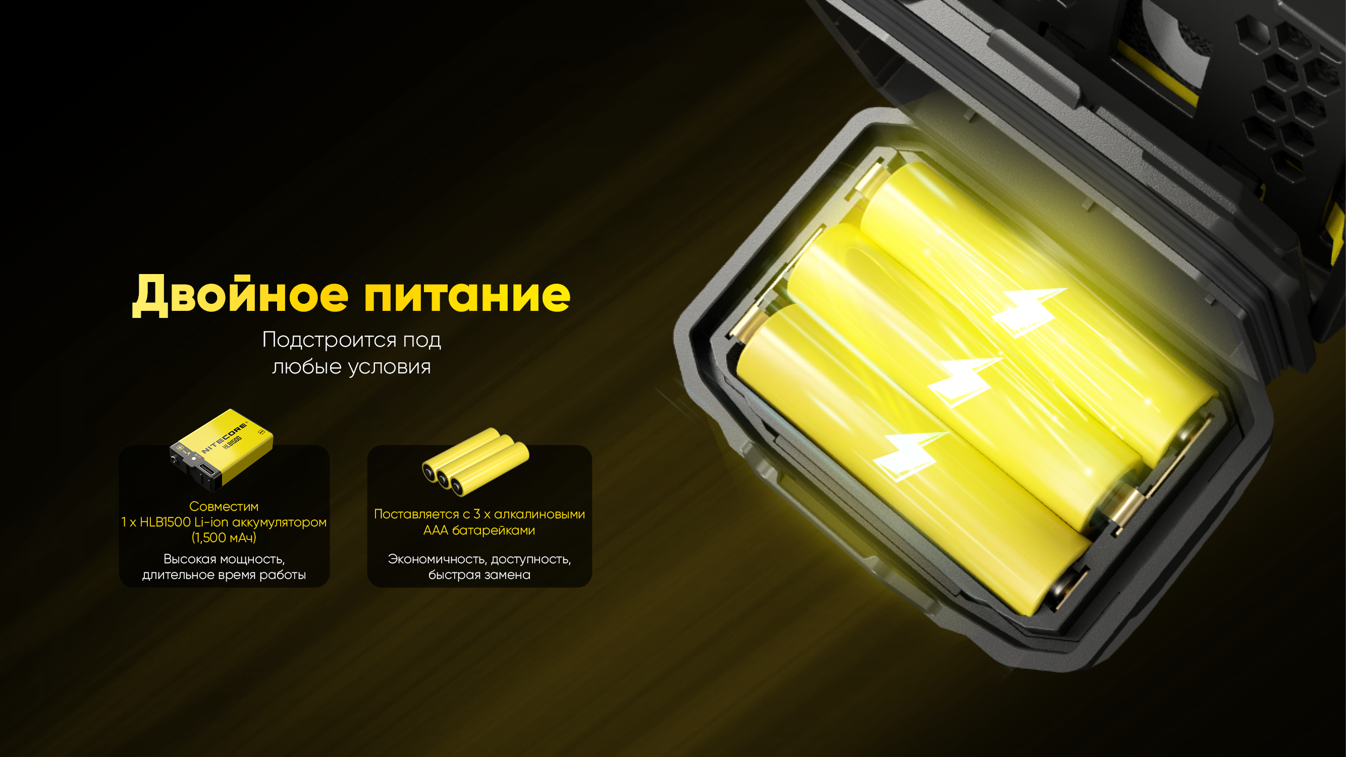 Фонарь налобный NiteCore HA23 UHE 600Lum