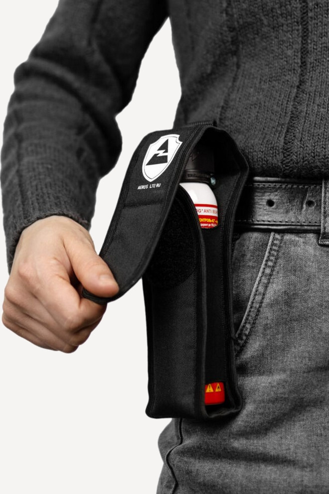 Чехол для баллонов АнтиМедведь 225мл (Черный)