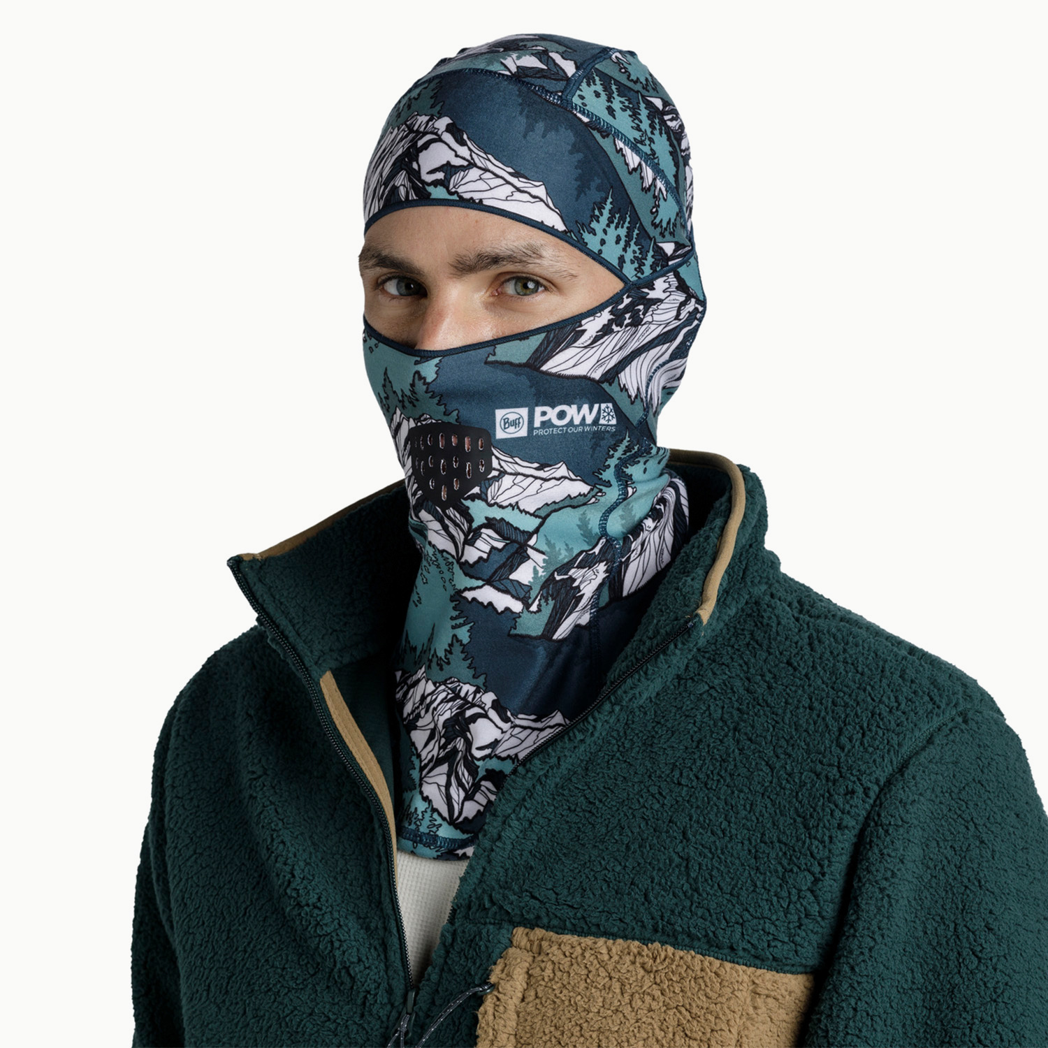 Балаклава Buff Thermonet Hinged (; one size; Pow Lau Green)