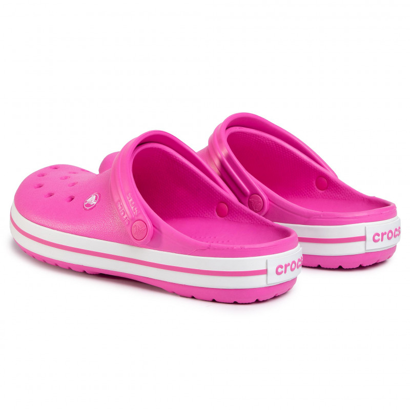 crocs pink white