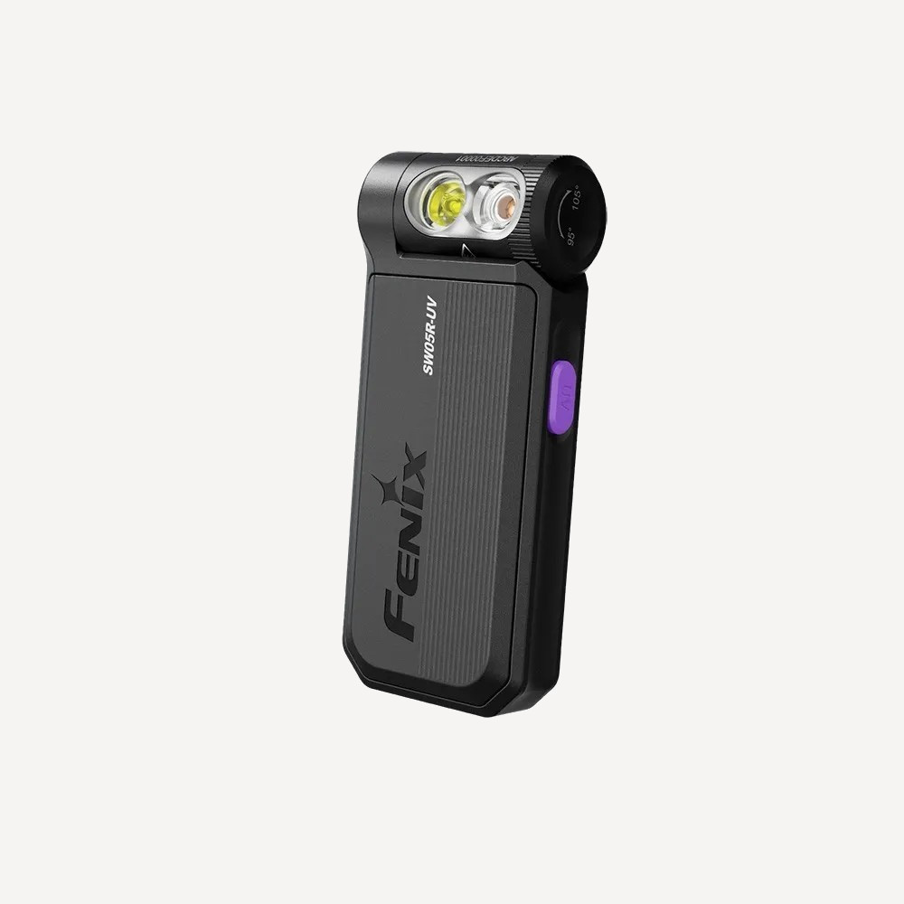 Фонарь клипса Fenix SW05R-UV 150 Lumen (Черный, свет Белый/УФ365нм)
