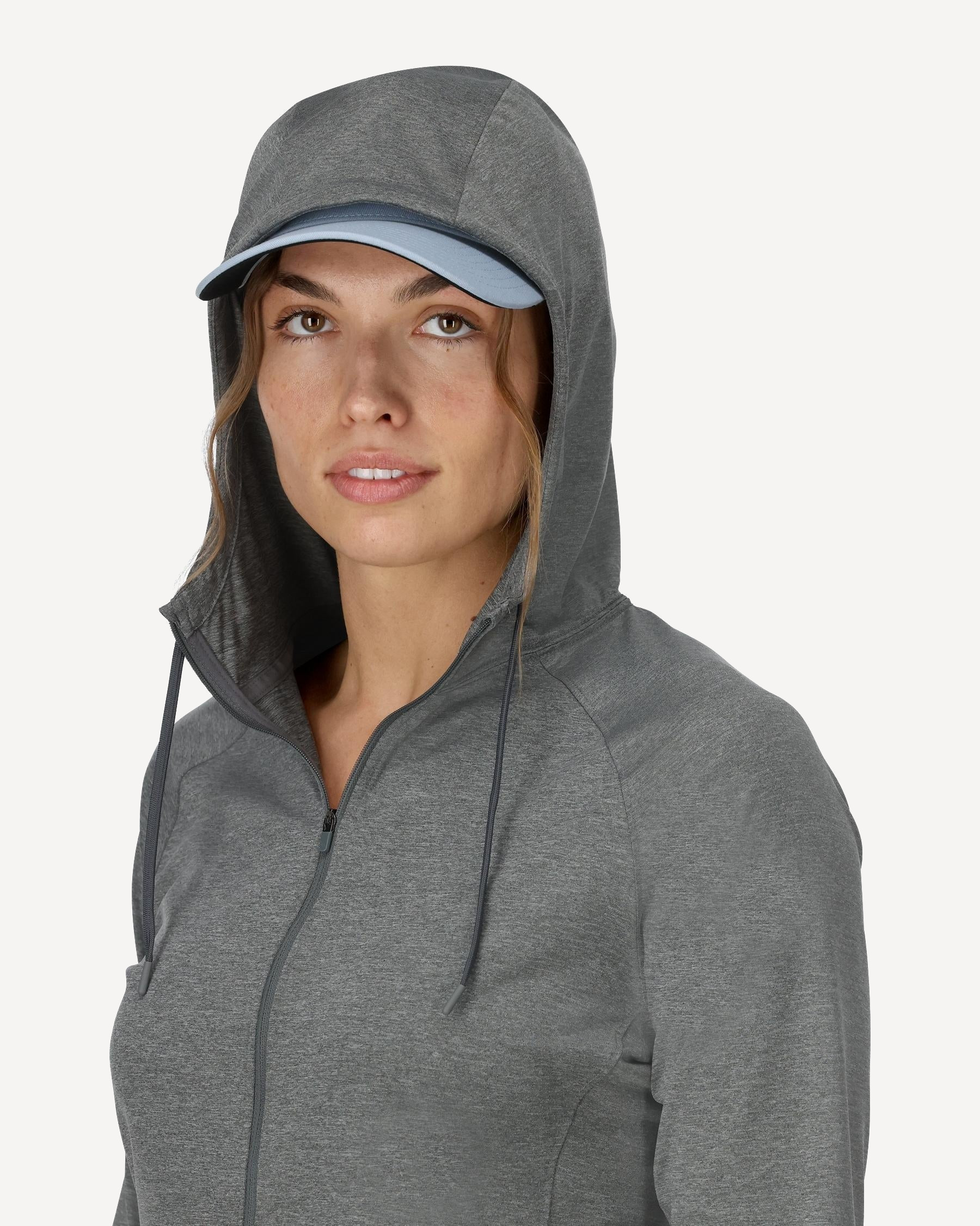 ТермоХуди Simms Women's SolarFlex Full-Zip Hoody (Женский; XS; Steel Heather)
