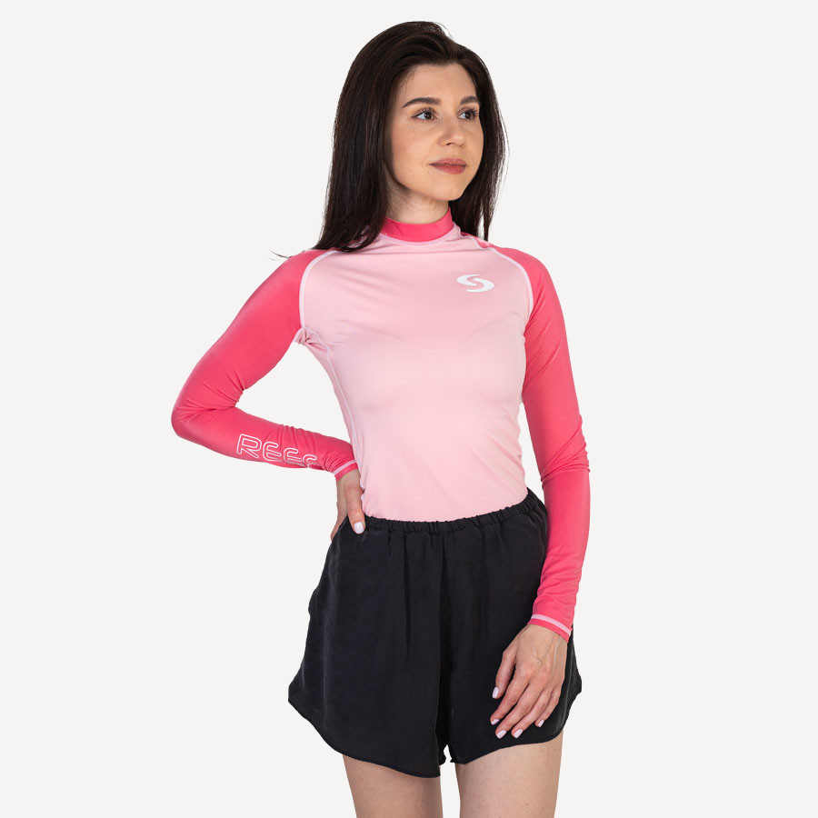 Футболка лайкра Scorpena Reef длинный рукав (Женский; M; розовый)