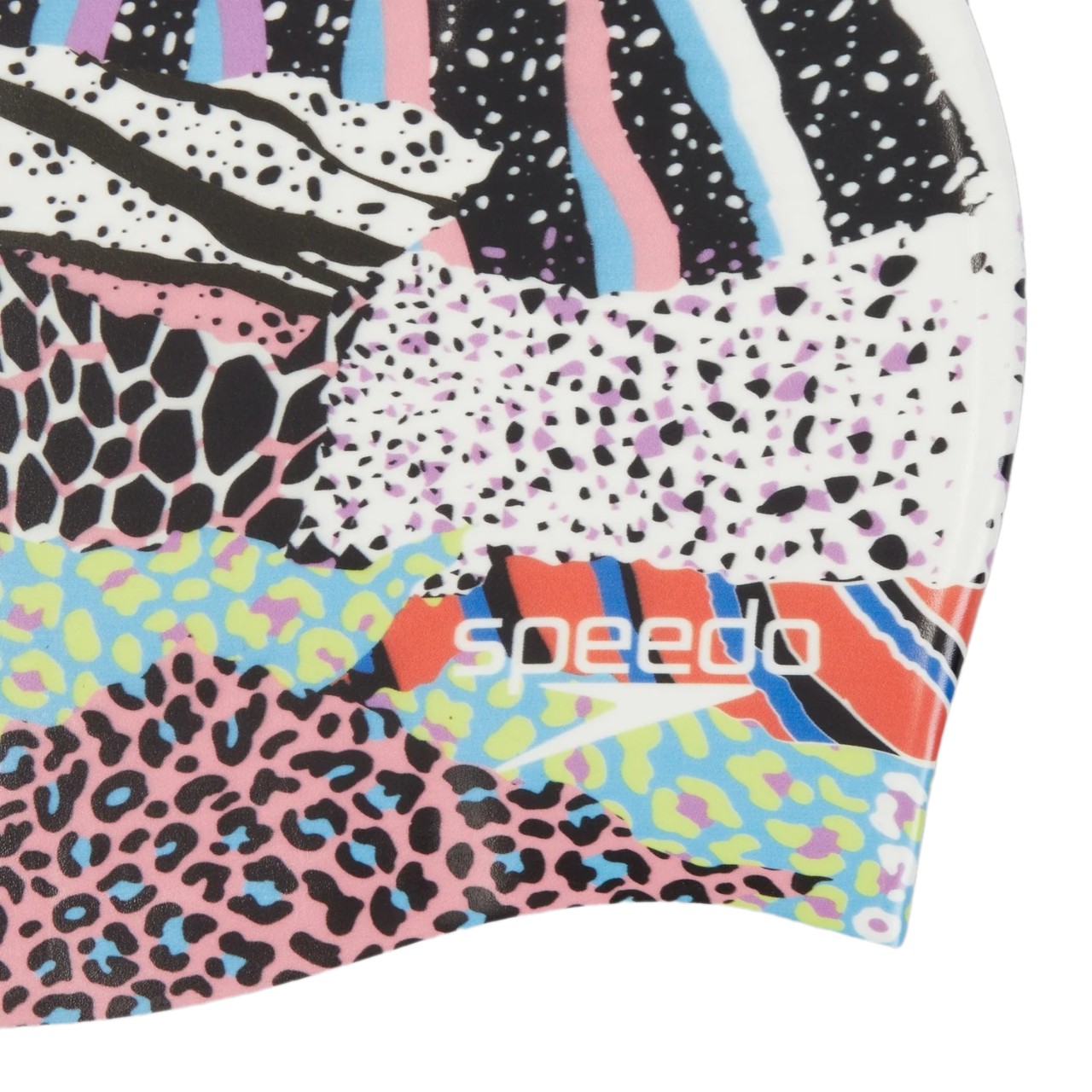 Шапочка для плавания Speedo Digital Printed (белый/черный/зеленый)