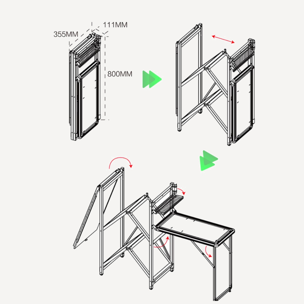 Походная Кухня BRS-Z12 (Сталь/Зеленый; 1235x355х800мм)