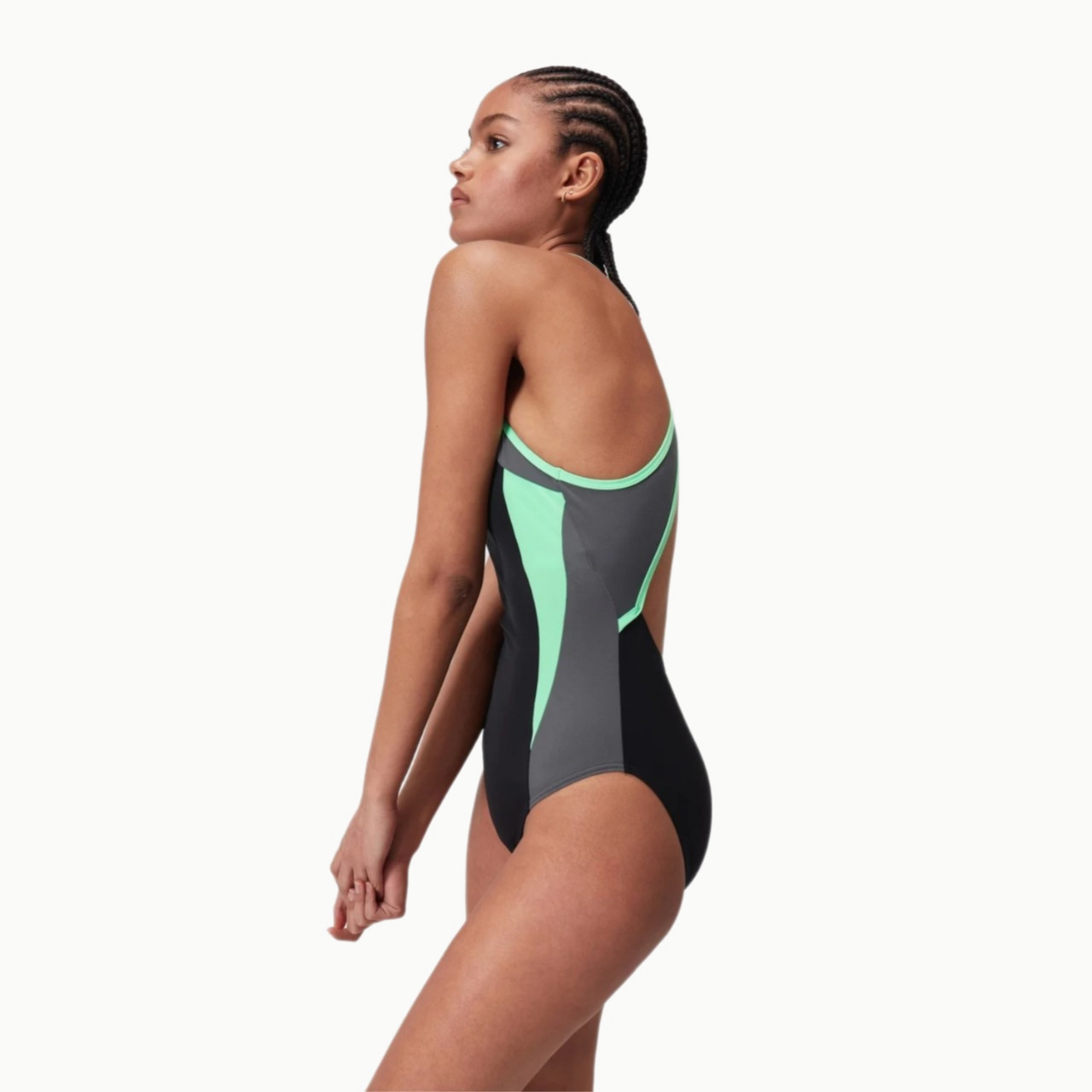 Купальник Speedo High Neck Splice Cross Back (Женский; 42 (54); Черный)