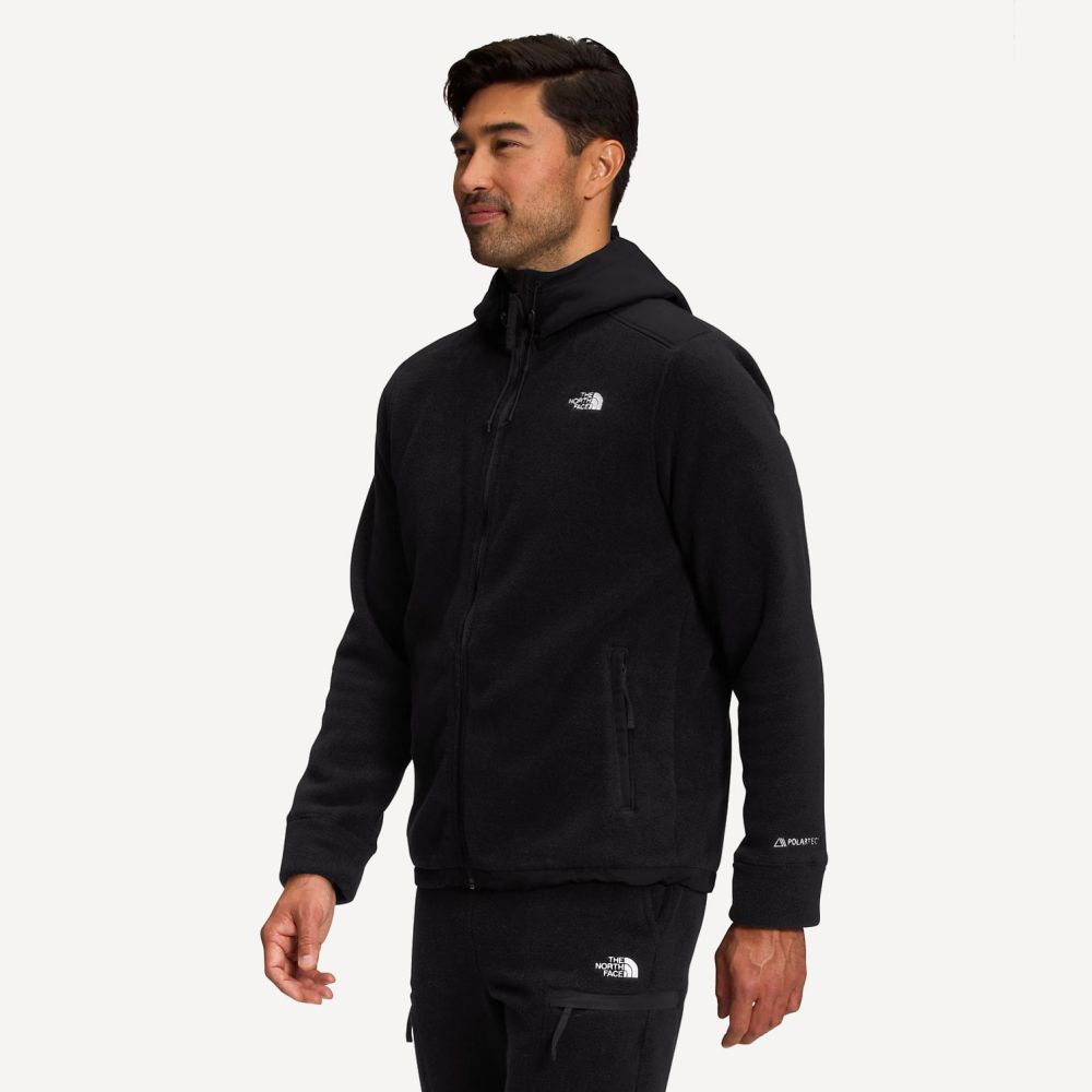 The North Face Куртка флисовая Alpine Polartec 200 Full Zip Hooded  thyme/black L купить в Москве в интернет-магазине Лохматый Кашалот