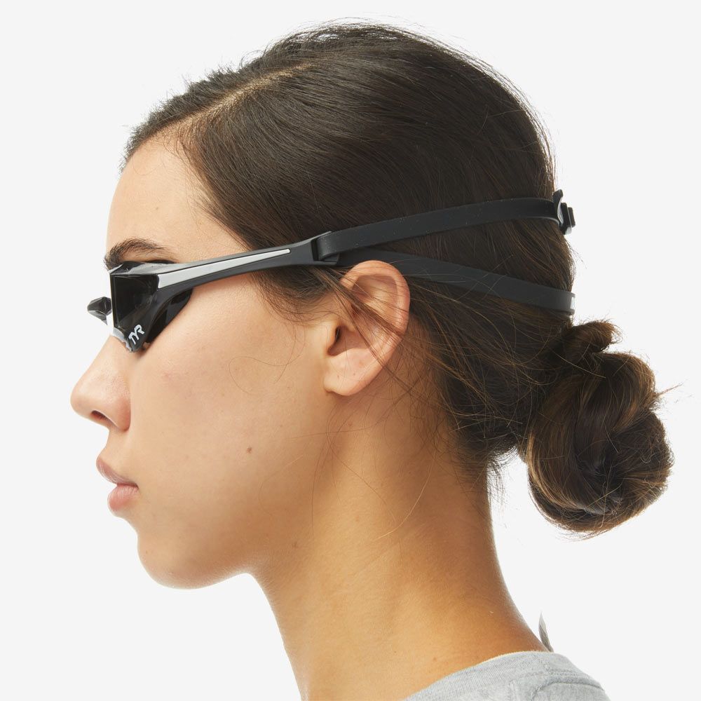 Очки для плавания Tracer-X Elite Racing (темные; черный)