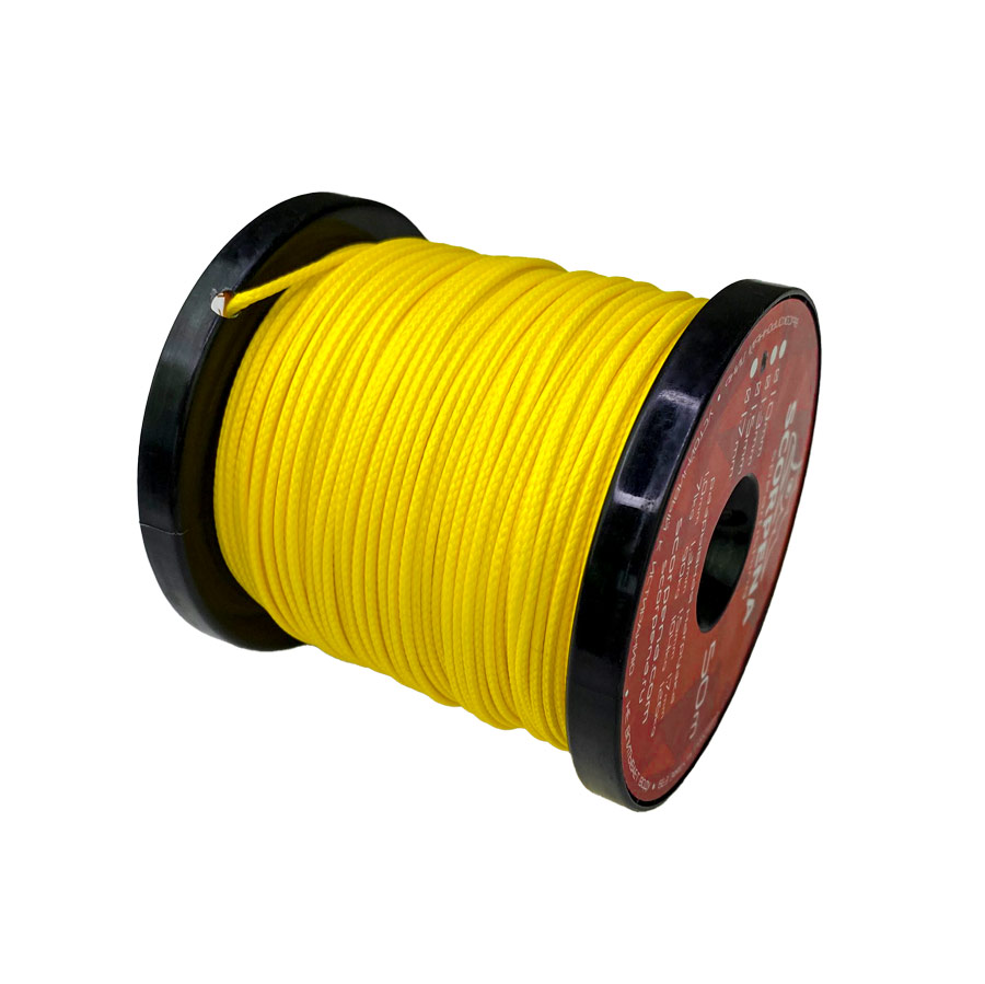 Линь DYNEEMA UHMW-PE 1.5 мм (нагрузка 104 кг) желтый (желтый; 1.5 мм)