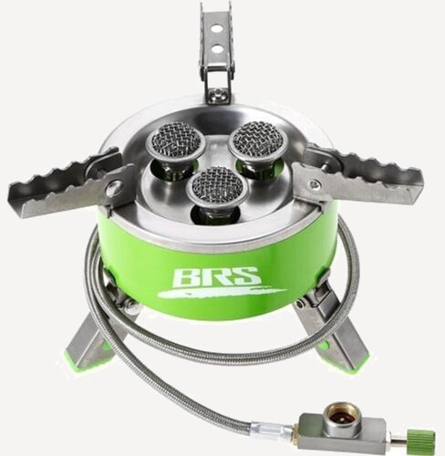 Газовая Горелка BRS-73 Three Star 4.2кВт (Сталь/Зеленый; Ø176мм, H125мм)