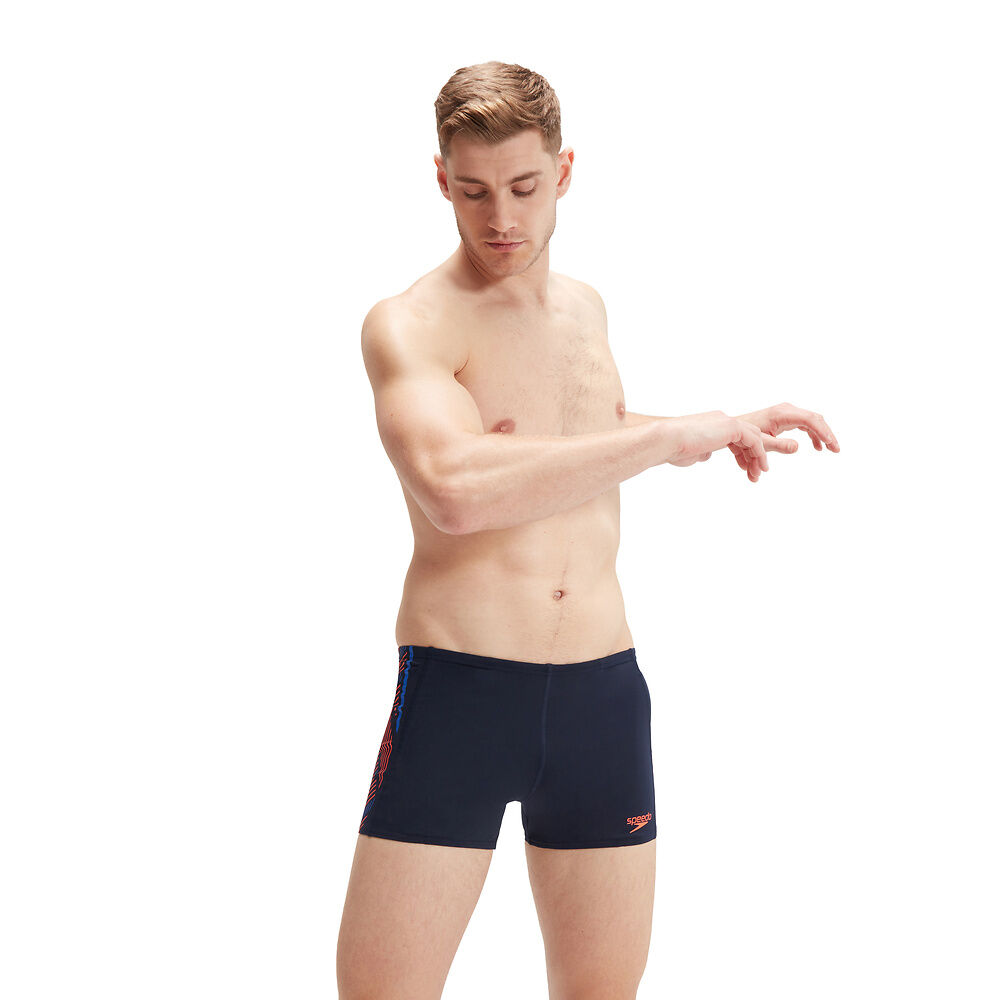 Плавки-шорты Speedo Tech Panel Aquashorts (Мужской; 30 (46); черный/синий/оранжевый)