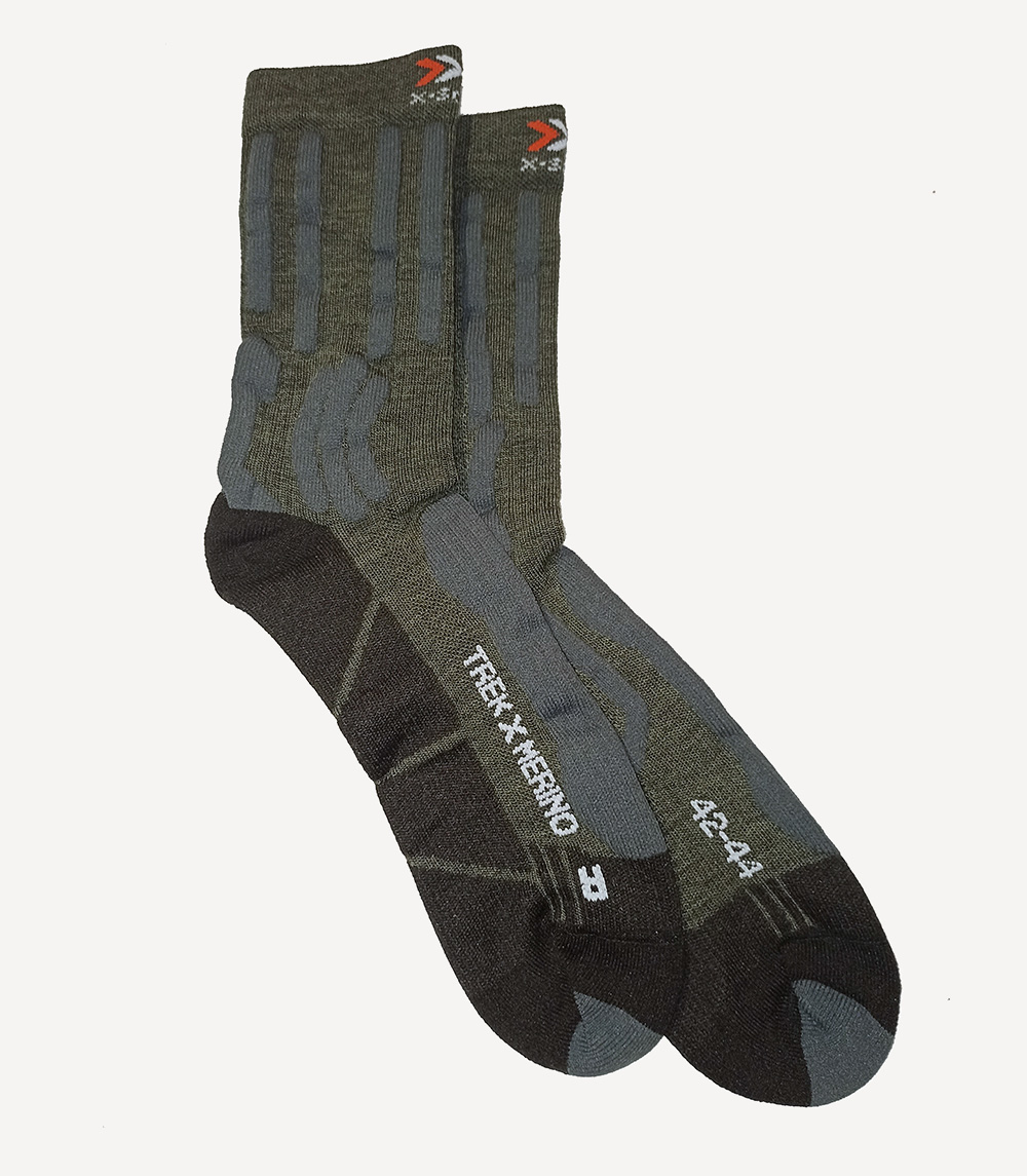 X-Socks Носки X-SOCKS TREK X MERINO SMU E052 olive green/anthracite 45-47  купить в Москве в интернет-магазине Лохматый Кашалот