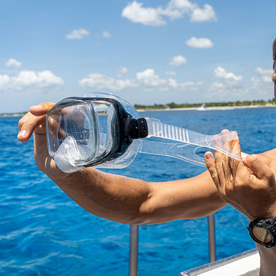 Комплект маска+трубка UCR-3325P, в сумке (прозрачный силикон; SK)