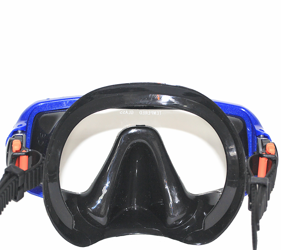 Маска FanDiver F104 (черный силикон; синий)