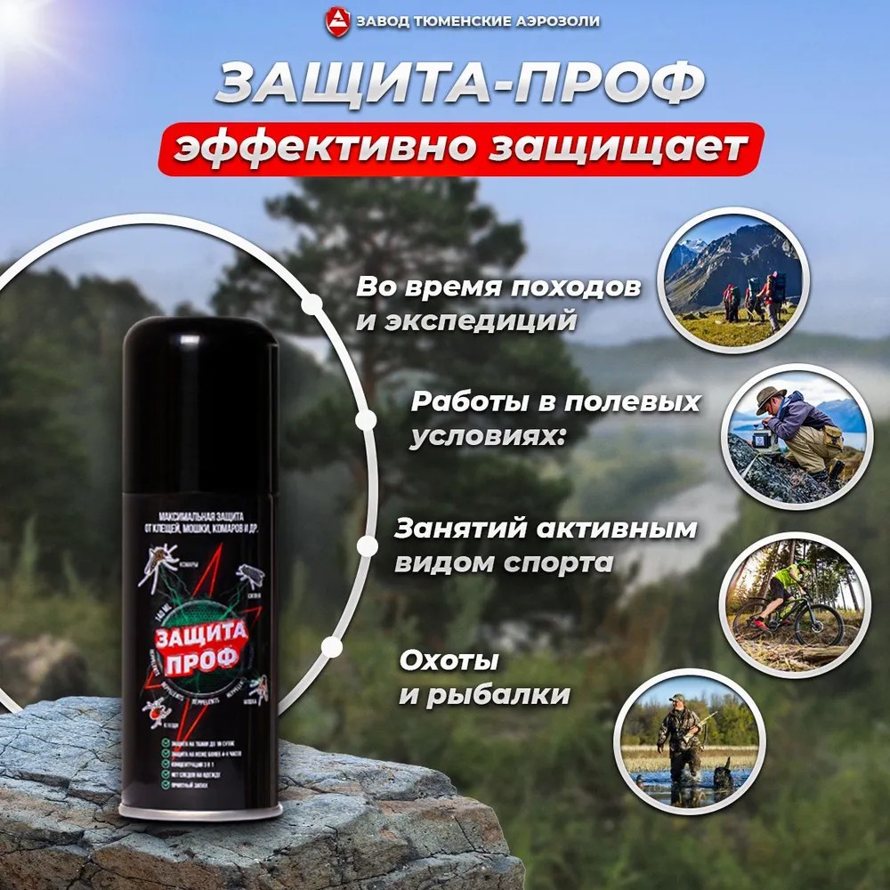 Аэрозоль Защита-Проф 3-в-1_140мл (ДВ25%)