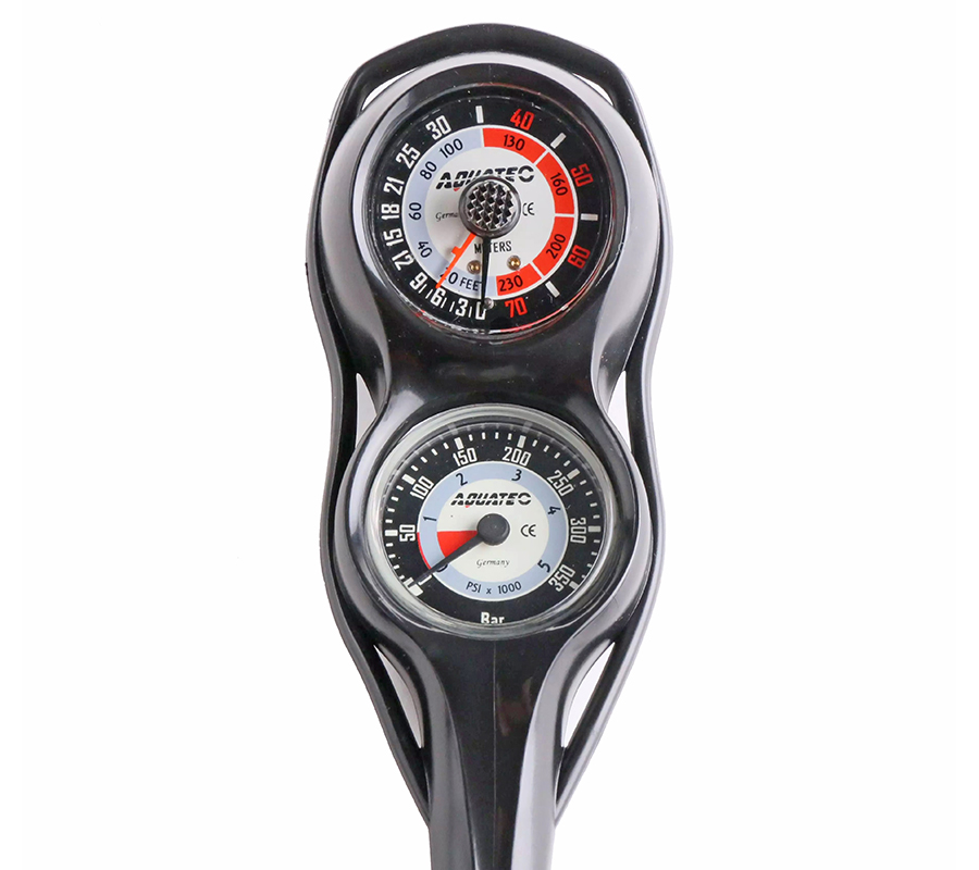 Консоль 2-х приборная Compact (манометр 350 bar + глубиномер) (black) Консоль 2-х приборная Compact (манометр 350 bar + глубиномер) (black)