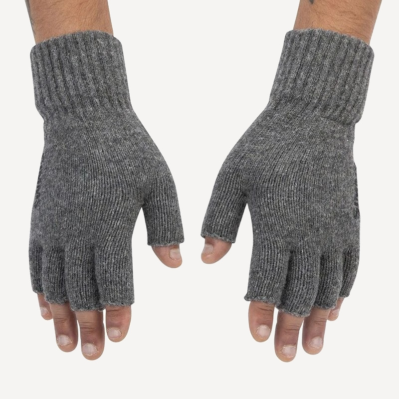 Перчатки Simms Wool 1/2 Finger Glove (S/M; Steel)