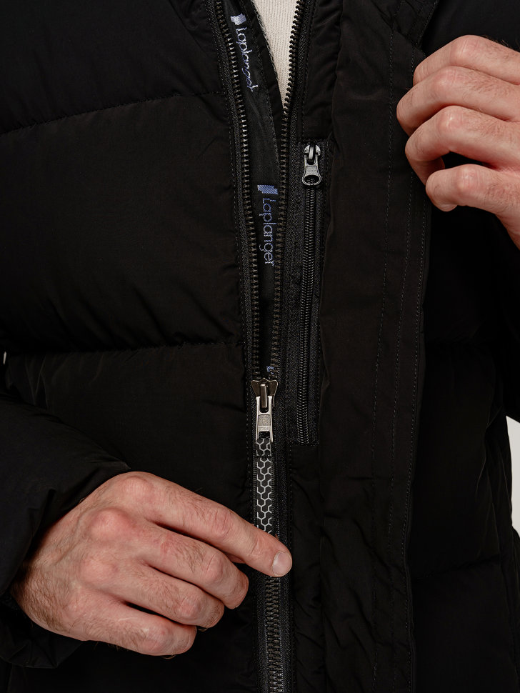 Пальто пуховое Флойд Nordic Goose мех ЧБК (Мужской; 56; Черный)