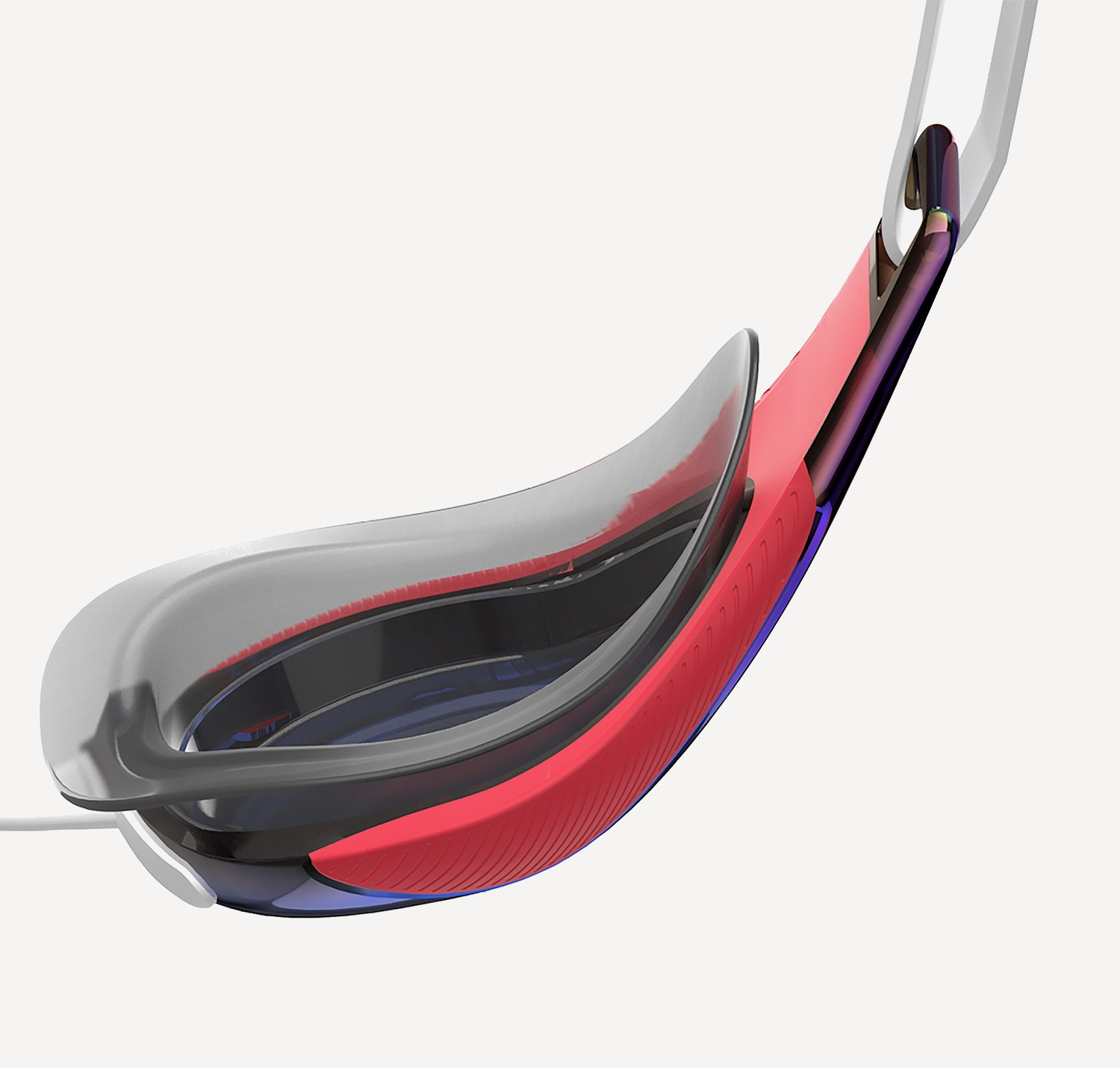 Очки для плавания Speedo Fastskin Hyper Elite Mirror (зеркальные; красный/синий)