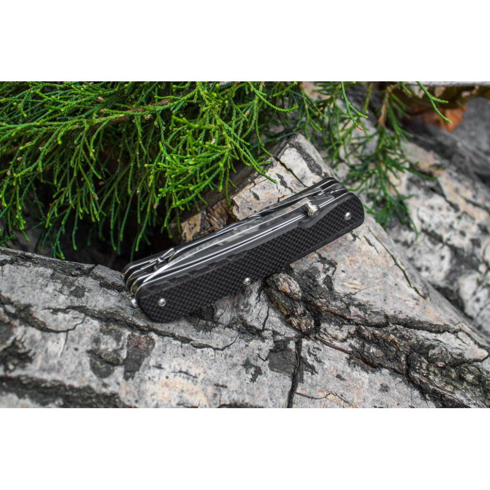 МультиТул RUiKE LD31-B 18-in-1 (Сталь_12С27/Черный_G-10) МультиТул RUiKE LD31-B 18-in-1 (Сталь_12С27/Черный_G-10)