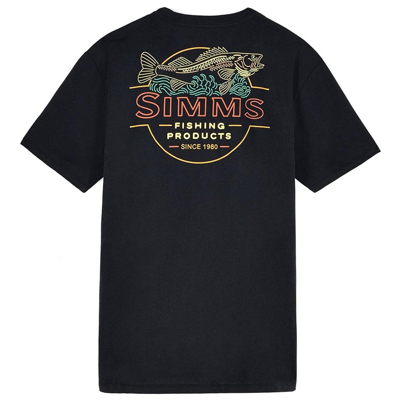 Футболка Simms Neon Draft T-Shirt (Мужской; XL; Black)