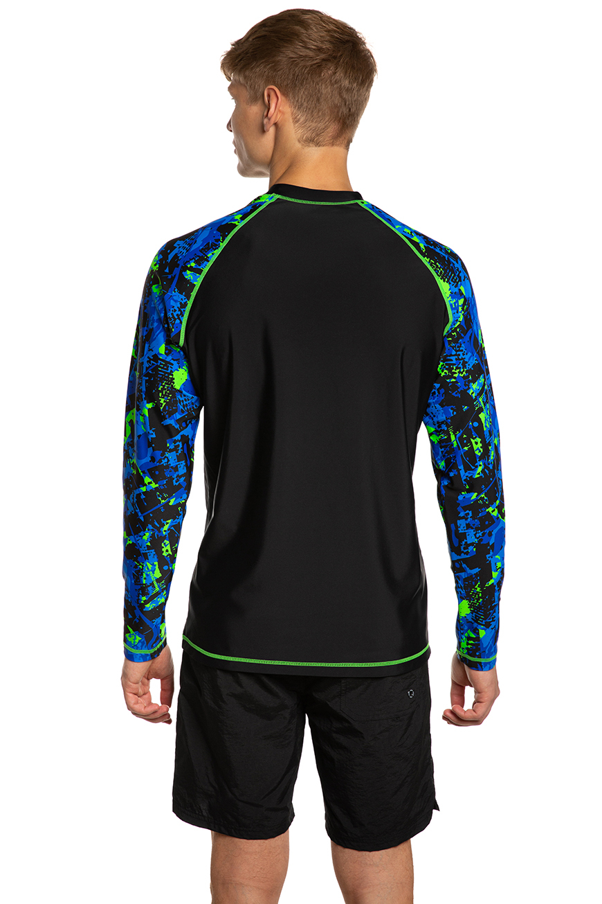 Футболка лайкра Mad Wave C0 длинный рукав (Мужской; L; Синий)