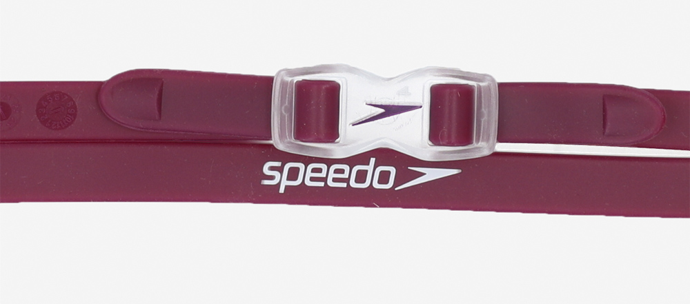 Очки для плавания Speedo Hydropulse детские (бордовый/прозрачный/голубой)