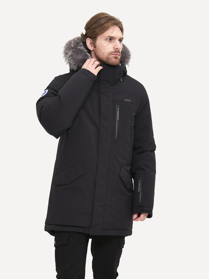 Пуховик Торнадо Top Arctic Goose мех Енот (Мужской; 58; Черный)