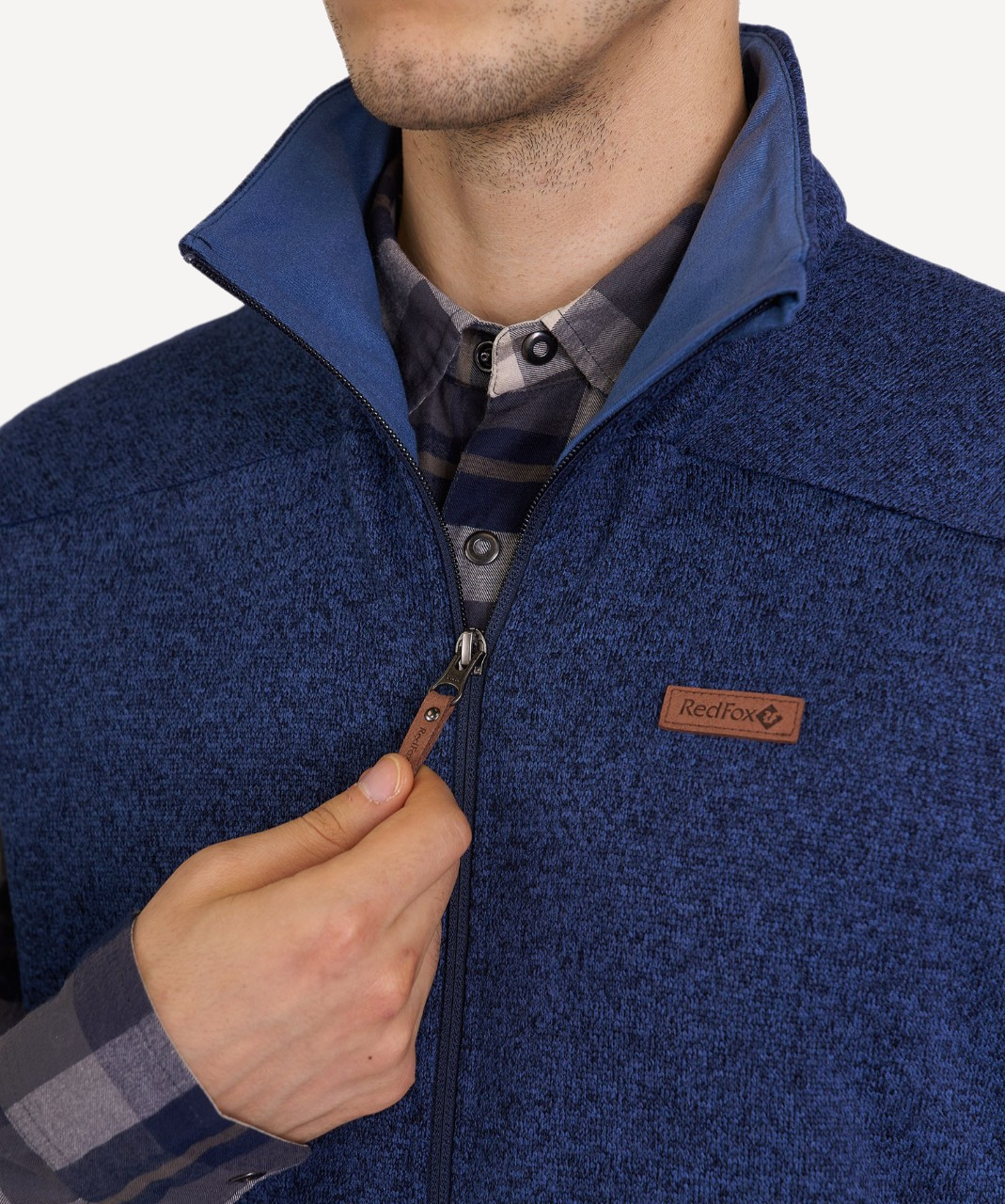 Жилет Флис RedFox Tweed Man (Мужской; XXL; Черно-Синий)