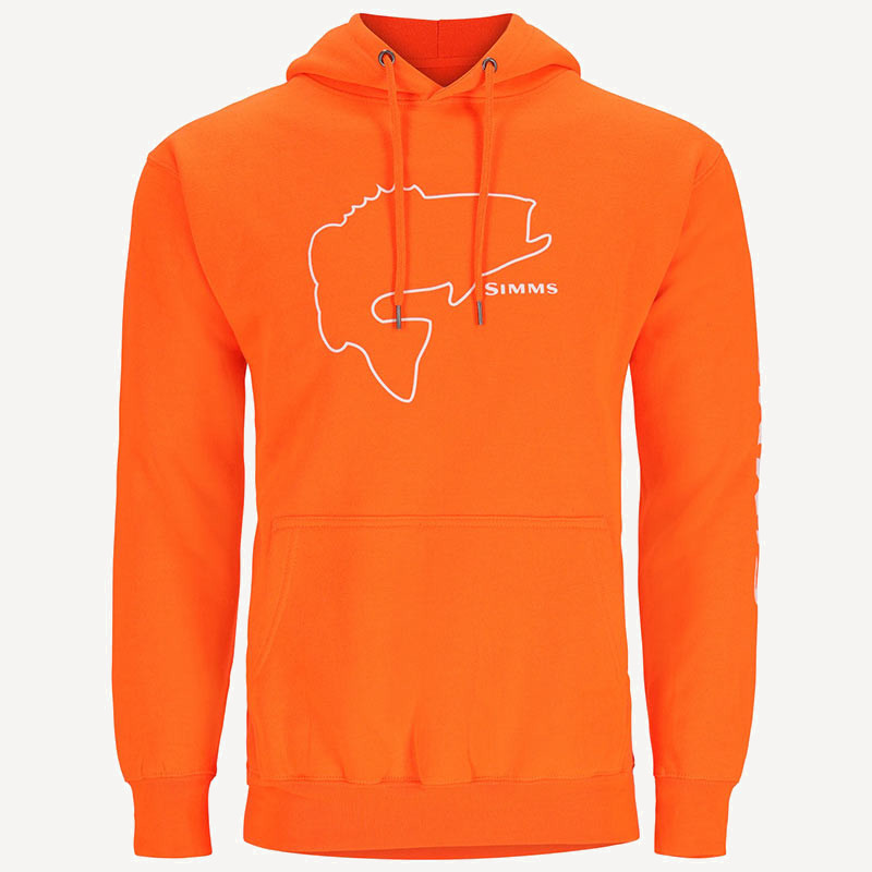 Толстовка Simms Bass Outline Hoody (Мужской; XL; Neon Orange) Толстовка Simms Bass Outline Hoody (Мужской; XL; Neon Orange)
