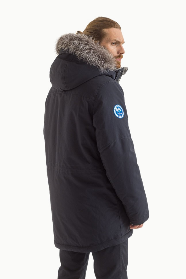 Пуховик Торнадо Top Arctic Goose мех Енот (Мужской; 52; Темно-Синий)