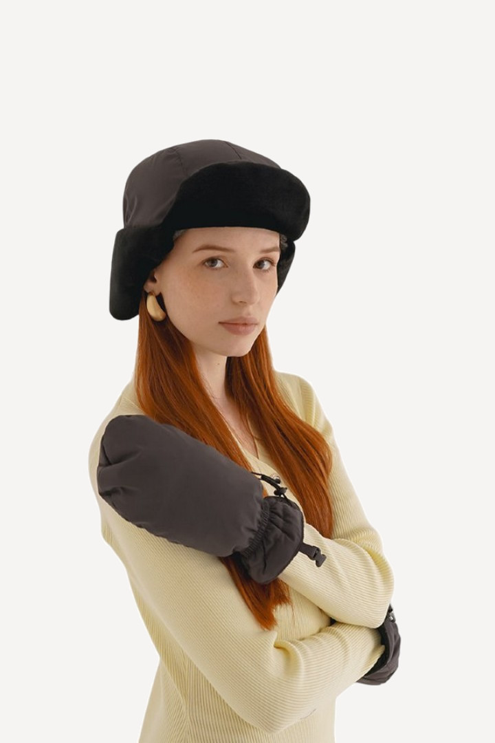 Варежки пуховые Терри SkyStretchGoose (Унисекс; S-M; Графит)