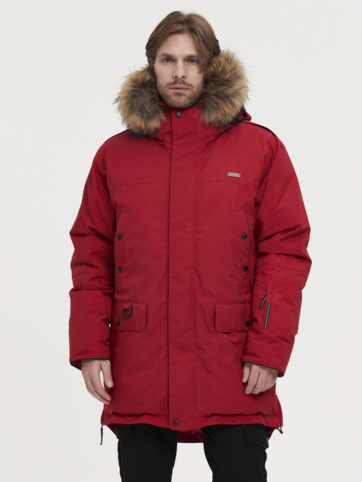 Пуховик Берген Top Arctic Goose мех ЧБК (Мужской; 56; Красный)