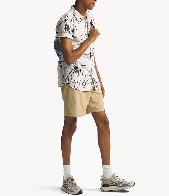 Рубашка TNF S/S Baytrail Pattern Shirt (Мужской; S; WhiteDune CoyoteField SketchPrint)