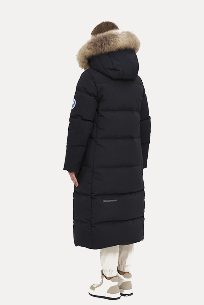 Пальто пуховое Рукка Top Arctic Goose мех Енот (Женский; 52; Темно-Синий)