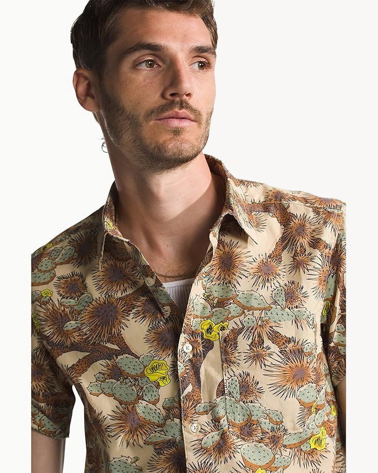 Рубашка TNF S/S Baytrail Pattern Shirt (Мужской; S; GravelCactus CamoPrint)