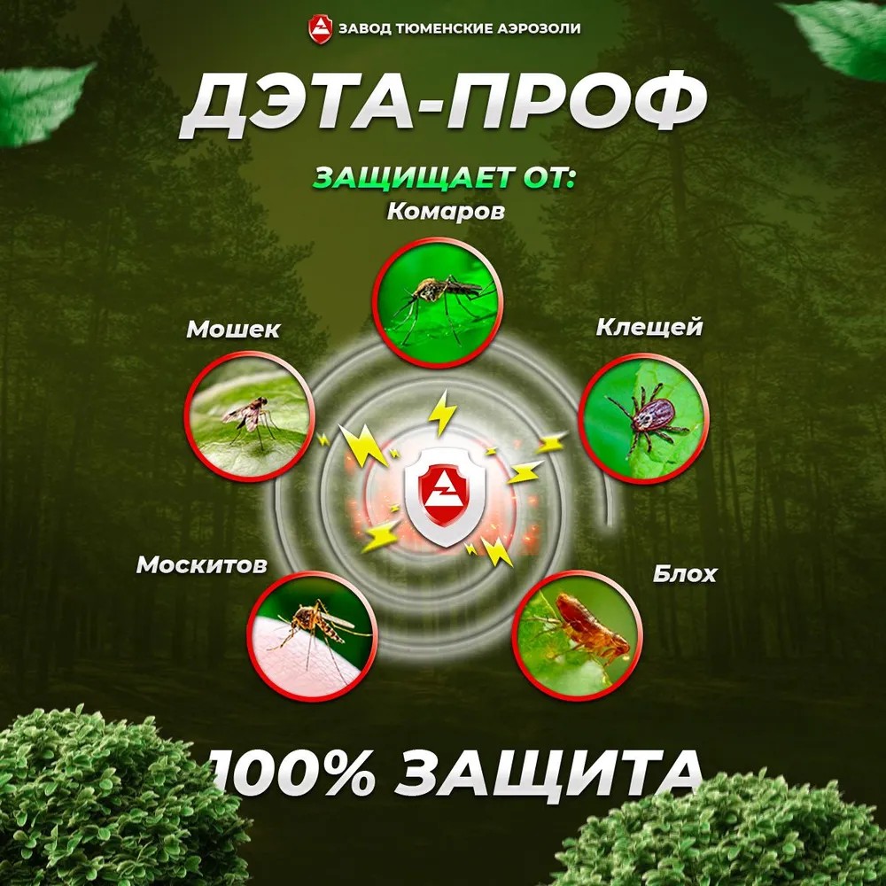 Спрей ДЭТА-Проф 3-в-1_100мл (ДВ15%)