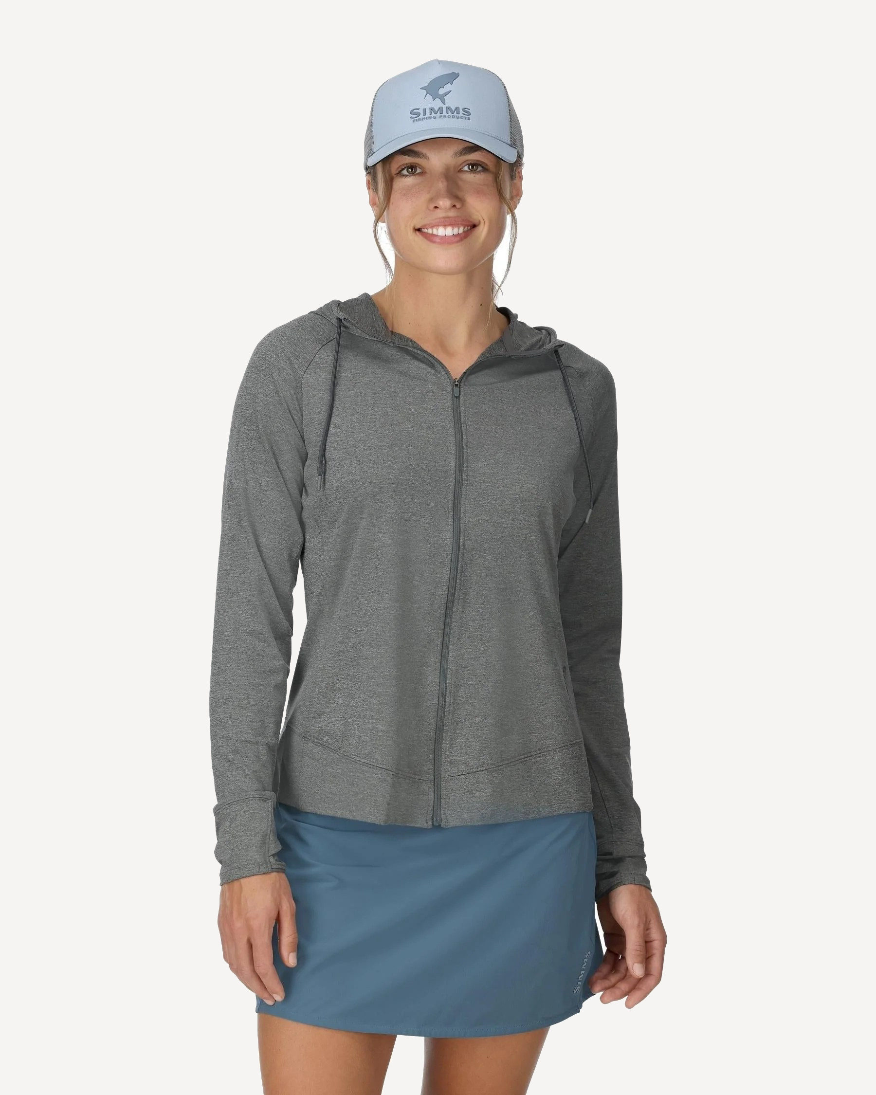 ТермоХуди Simms Women's SolarFlex Full-Zip Hoody (Женский; XS; Steel Heather)